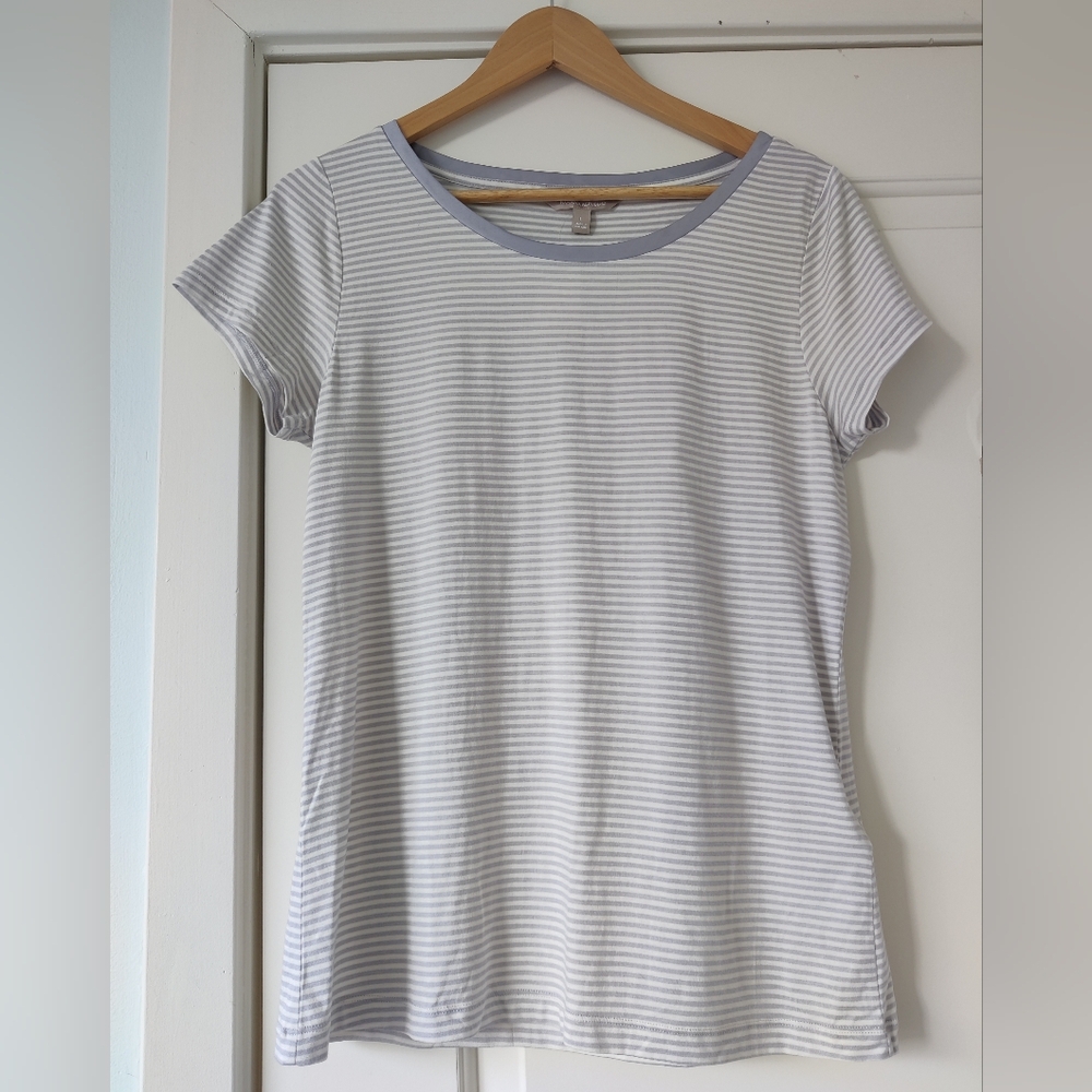 Banana Republic Striped Gray Women's Top